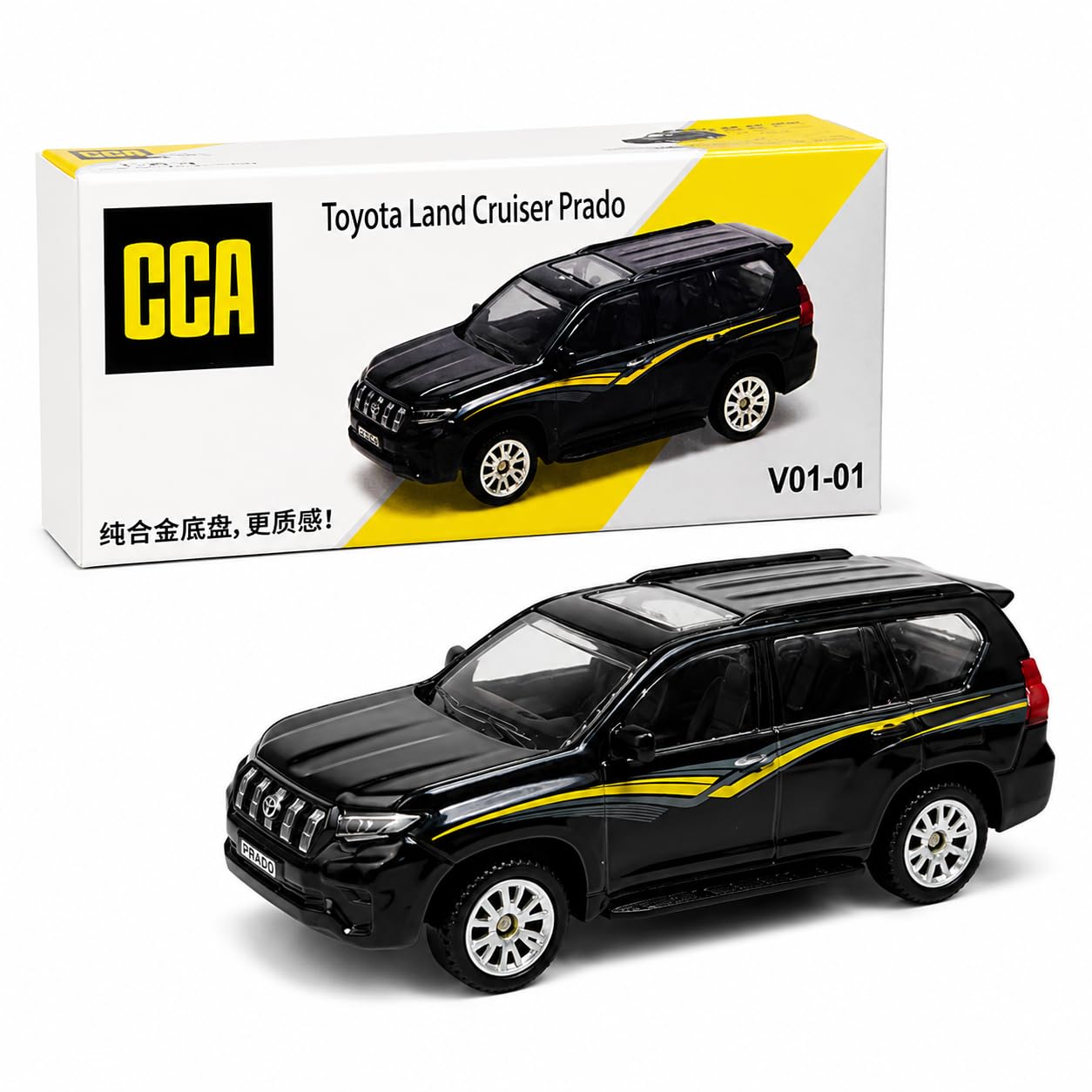 CCA Toyota Land Cruiser Prado Die-Cast Metal Model Car V01-01 | 1:64 Scale Alloy Toy Vehicle | Collectible Car for Kids & Enthusiasts-image-7