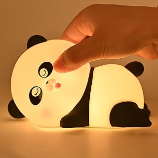 ベッドサイドランプ パンダ型 ナイトライト シリコン製 充電式 調光機能 7色変化 30分・60分タイマー自動OFF 授乳/寝室/雰囲気照明用 USB充電式 可愛い置物 子供部屋 インテリア 出産祝い クリスマス 誕生日プレゼントに最適