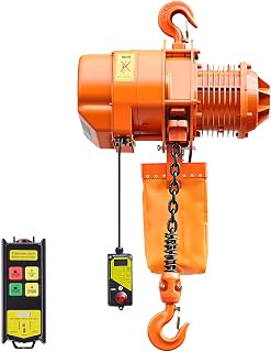VEVOR 4400 lbs Electric Chain Hoist, 20 ft Lifting Height, 3-Phase Dual-Voltage 208-240V/440-480V 60Hz Overhead Crane with 328 ft Wireless Remote Control, G100 Single Chain Electric Lift Hoist
