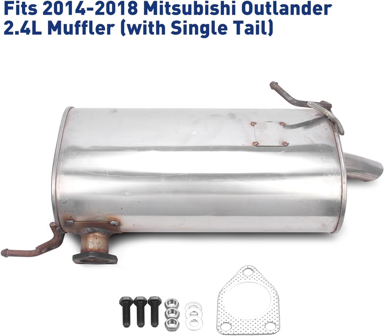Exhaust Muffler Compatible With 2014-2018 Mitsubishi Outlander 2.4L (with Single Tail）