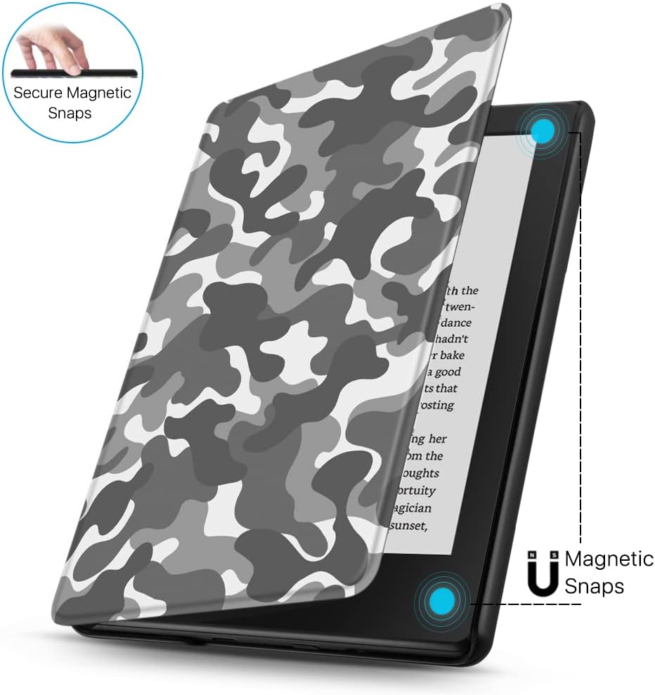 TNP Case for Kindle 10th Generation - Slim & Light Smart Cover Case with Auto Sleep & Wake for Amazon Kindle E-Reader 6" Display, 10th Generation 2019 Release (Camouflage Gray)
