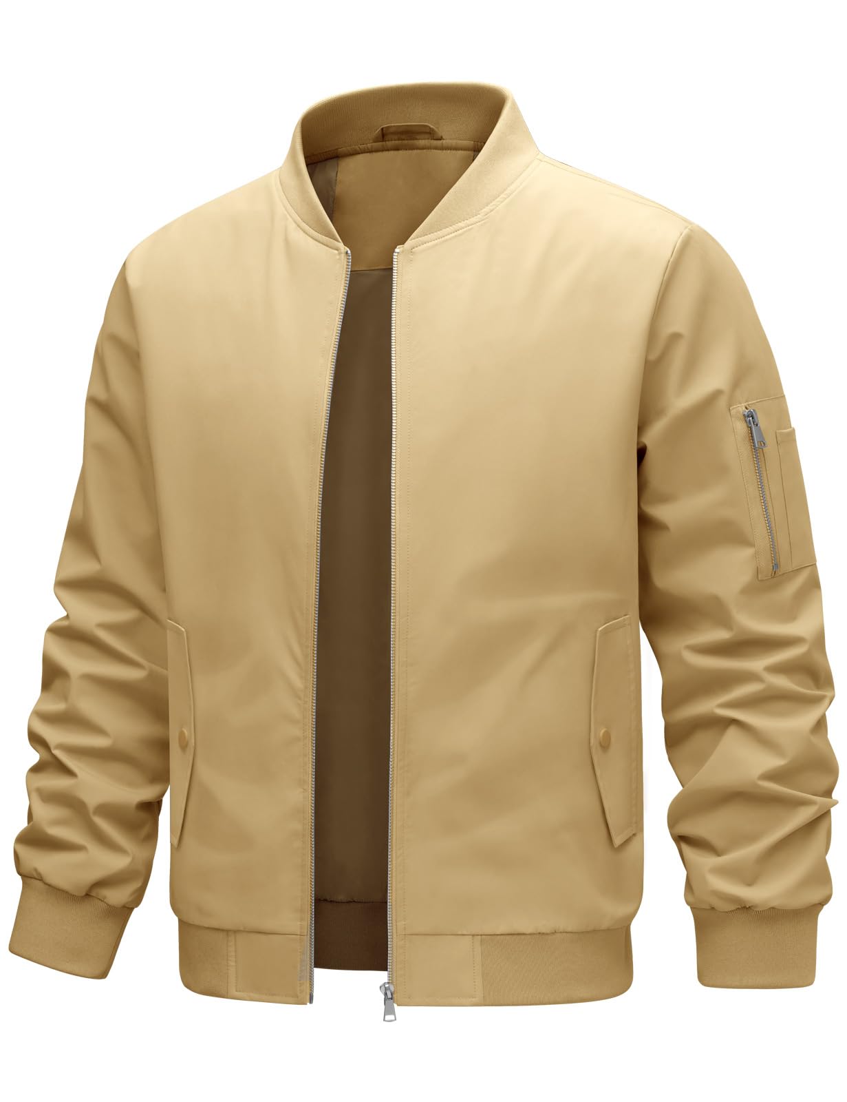 heekpek Jacke Herren Bomberjacke Herrenjacken Übergangsjacke Leichte Freizeitjacke Leichte Windjacke Jacke mit Reißverschlusstaschen
