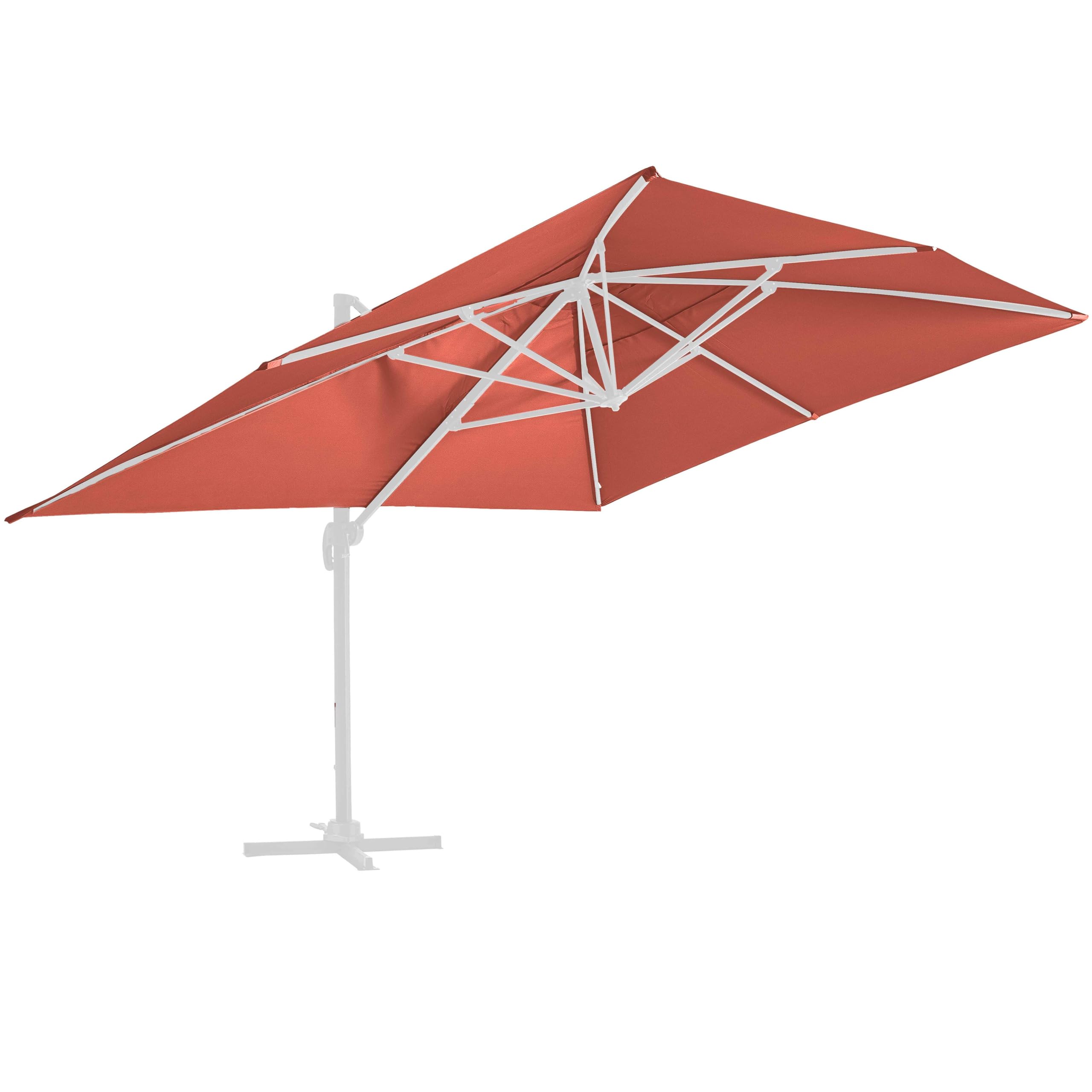 Oviala Toile pour Parasol déporté 4x3m Terracotta