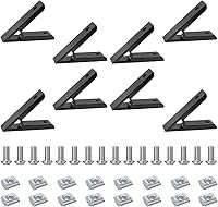 Vista 8 de 10 Conjuntos de Conector de Esquina de Extrusión de Aluminio 2020 Serie 20 Placa de Unión de Ranura en T y V Hardware Conector en L con Tuercas en T