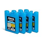 Igloo Small Maxcold 4 Pack Ice Block, Reusable Ice Packs for Coolers, Freezer Pack, Cold Packs for Coolers, Long Lasting Ice Blocks