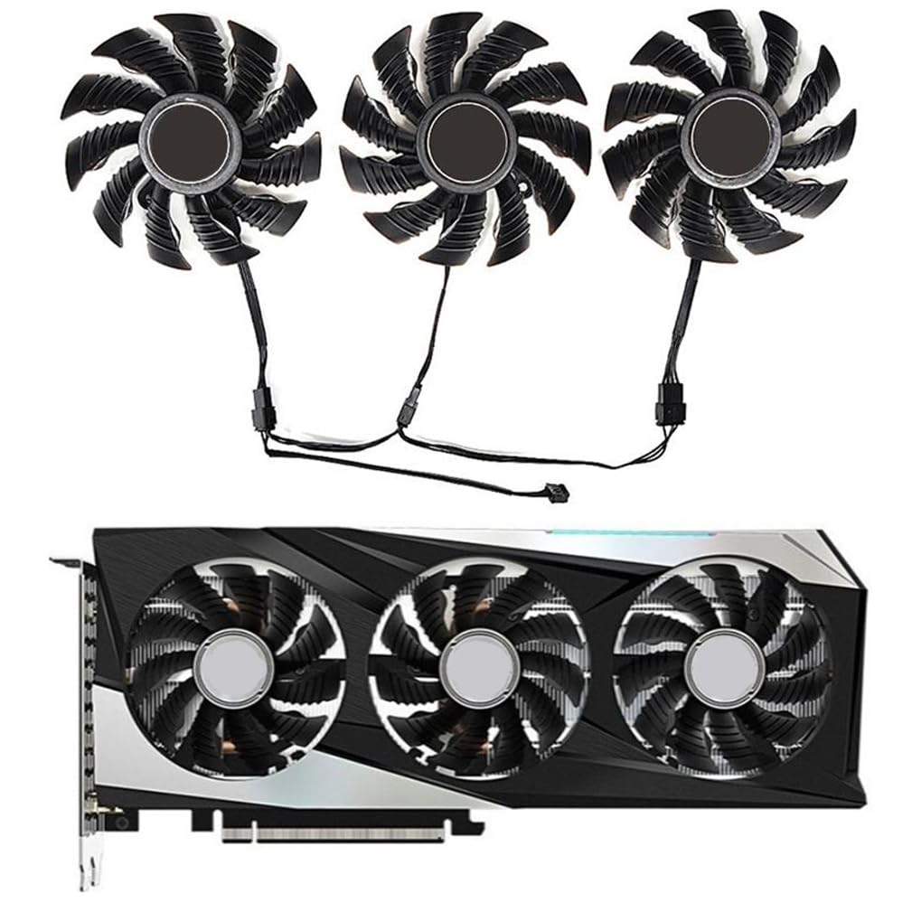Graphics Card Cooling Fans Suitable for Gigabyte GeForce RTX 3070 3070Ti Eagle RTX 3060 3060Ti Gaming Radeon RX 6500XT 6600XT 6700XT Gaming Series Desktop 75mm PLD08010S12HH 12V 0.35A 4 Pin GPU Fan