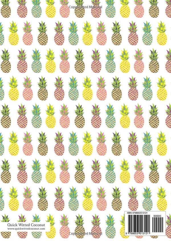 Pineapple Notebook - Lined Pages - A4 - Premium: (White Edition) Fun notebook 192 lined pages (A4 / 8.27x11.69 inches / 21x29.7cm) - Image 2
