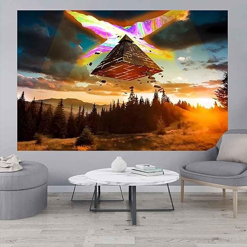 Miniatura 5 de Ine Ive Tapiz de naturaleza del bosque, Gravity Falls Tapiz de dibujos animados 40x30 pulgadas Fantasía Naturaleza Paisaje Decoración de pared para