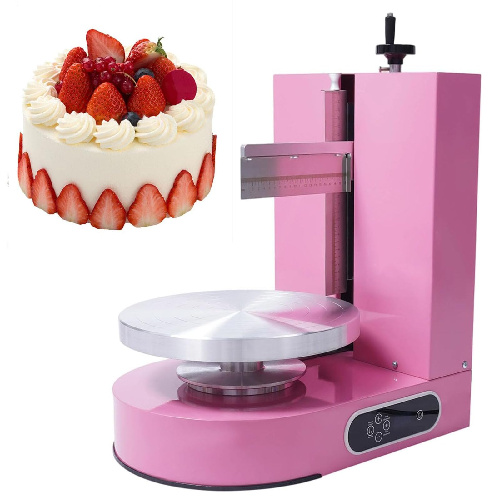 Máquina Automática Formación Hielo para Tartas Cumpleaños Raspador Tartas Ajustable 4a12 Pulgadas Máquina para Decorar Pasteles Formación Hielo para Tartas Cumpleaños,002
