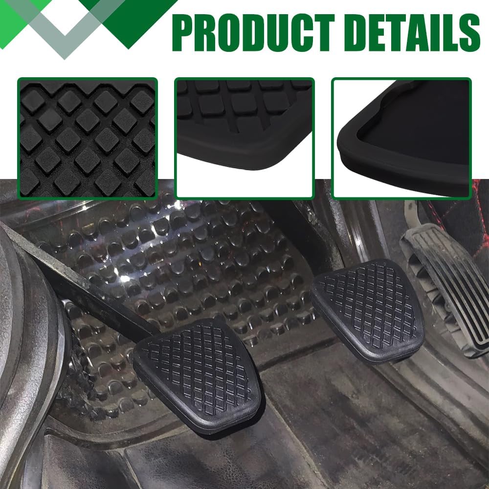 2PCS Rubber Brake Clutch Pedal Pad Cover, Pedal Covers, 46545 SA5 000 Non Slip Brake Clutch Pedal Pad, Car Accessories Brake Pedal Pads Fit for Accord Civic Acura CL Brake Pedal Replacement