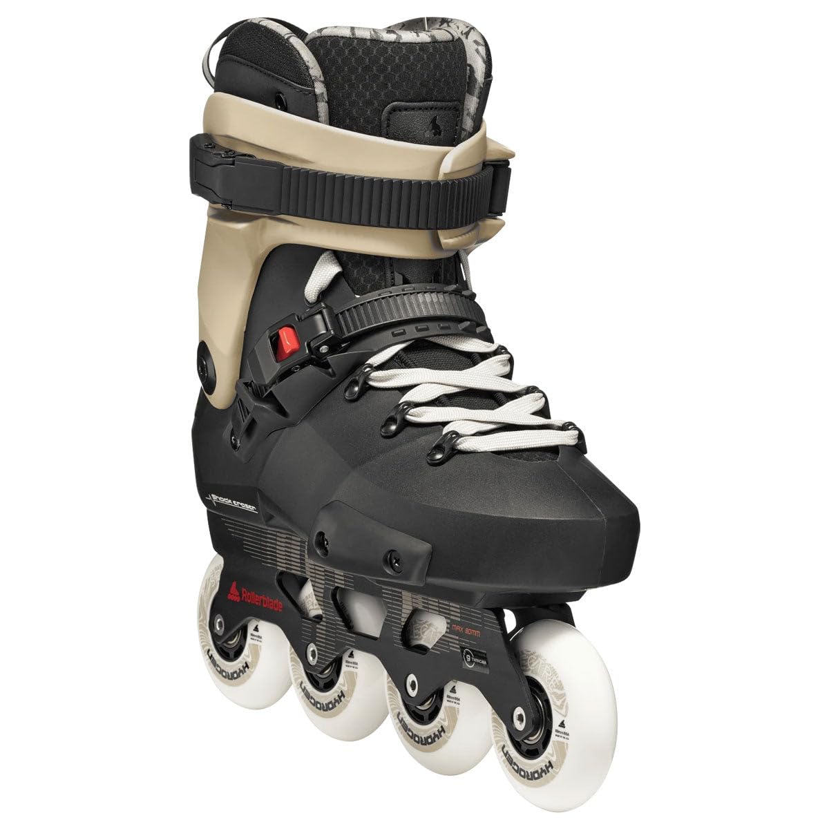Rollerblade Twister XT Freeskate Urban Rollschuhe, Hellgrau/Violett, 80 mm, Aluminium, Hydrogen Spectre Rollen (Schwarz/Sand/Rot, 36,5-37)