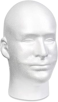 FloraCraft SmoothFoM Male Head 6.2 Inch x 8.8 Inch x 10.3 Inch White