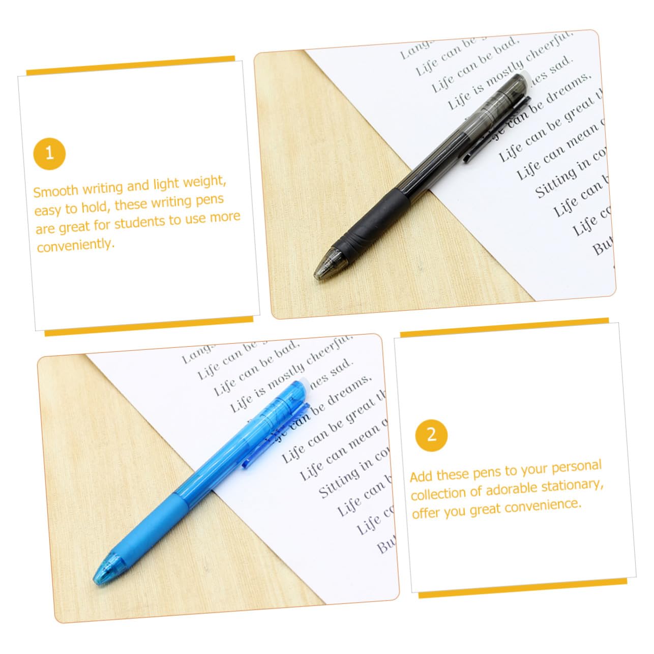 Angoily 24 Pièces Stylos Gel Effaçables de Stylos à Encre Gel Réutilisables pour Étudiants et Bureau Fournitures Décriture Précises et Polyvalentes