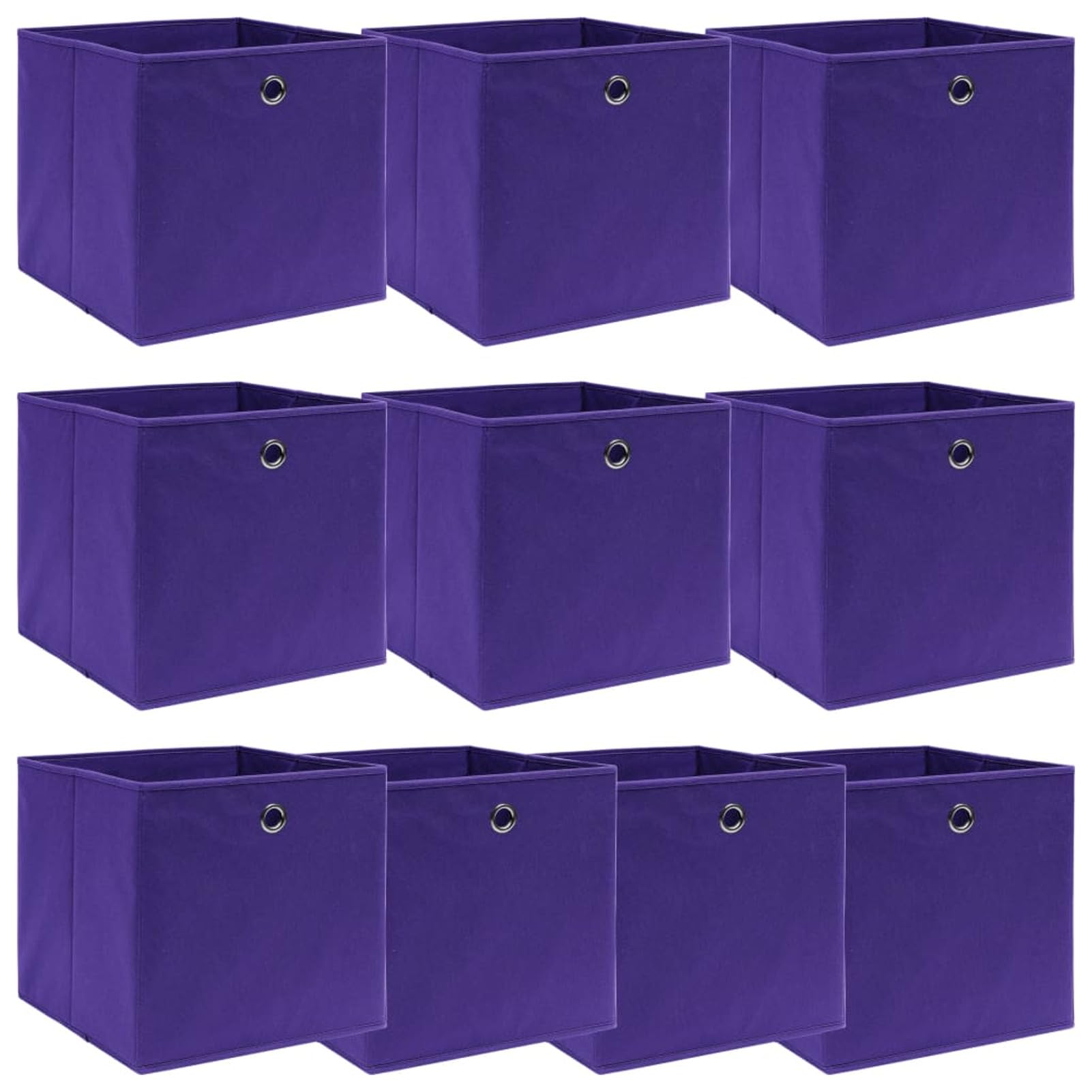 ZEYUAN Aufbewahrungsboxen 10 STK Spielzeugkiste, Aufbewahrungskiste, Kleideraufbewahrung, Kleideraufbewahrung & Organisation, Lila 32×32×32 cm Stoff