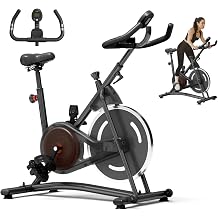 Exercise Bike, Stationary Bikes for Home, Compact Indoor Cycling Bike | with Tablet Mount, with Exclusive Heart Rate Sensor and APP Sync, with Continuously Variable Resistance