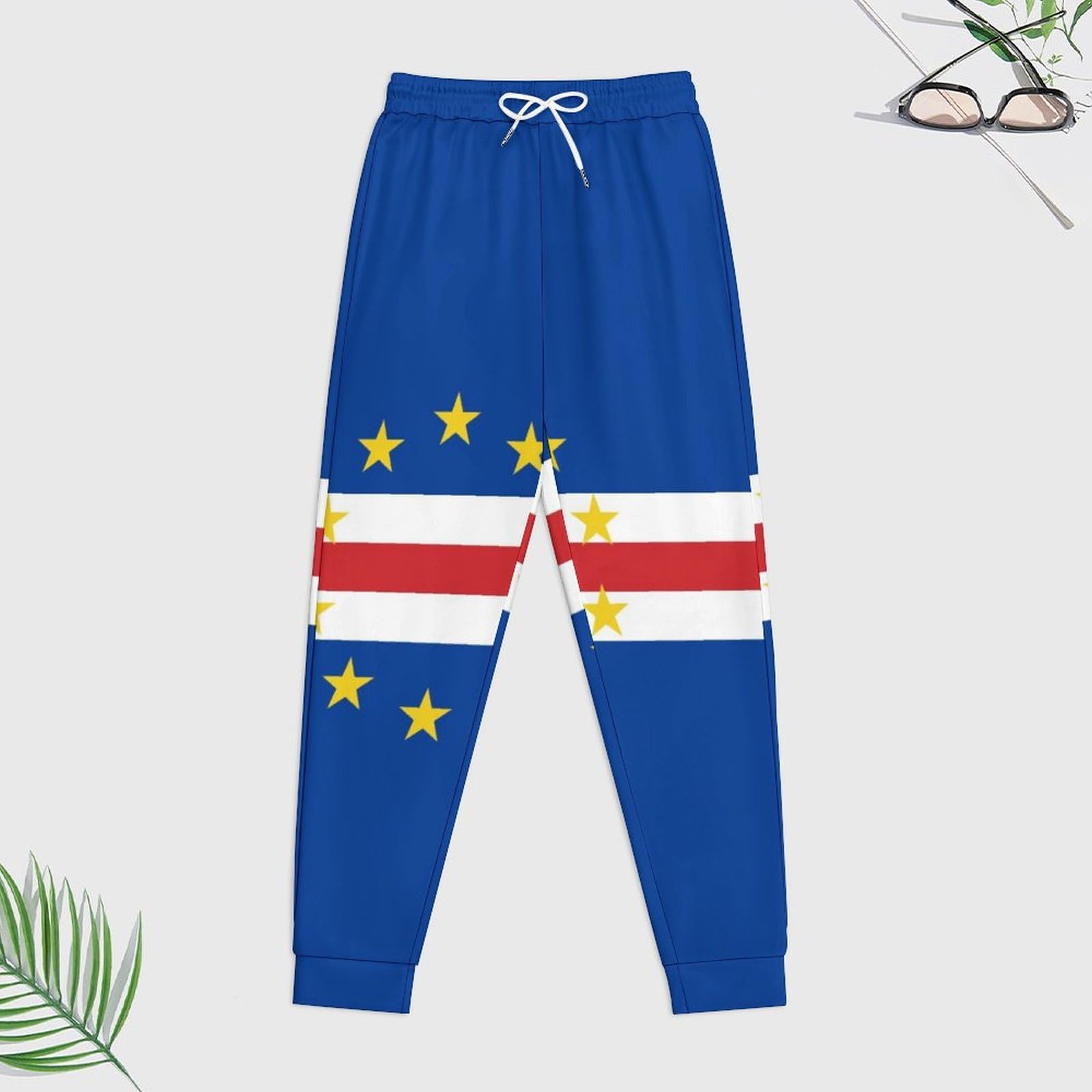 Ensembles Survêtements Pour Hommes Femmes Tenues 2 Pièces Sweat Capuche Pantalon Survêtement Ensemble Jogging Vêtements Sport Grande Taille Avec Ensemble Détente Imprimés Drapeau Cap-Vert