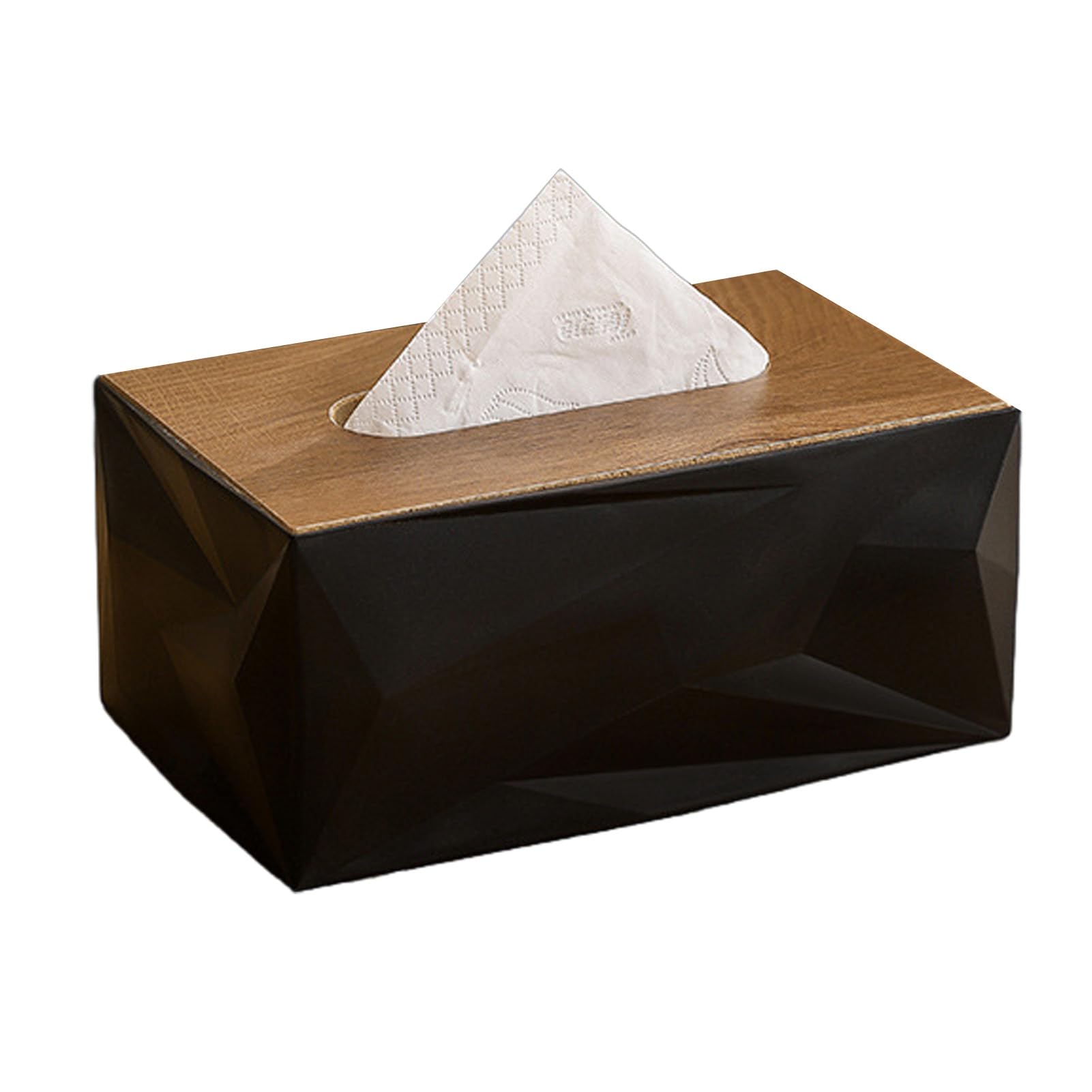 Rectangular Tissue Box Durable PP Plastic Facial Tissues Holder Dispenser for Office Desk Home Organization Bathroom Storage Case 22x14.5x9.2cm [object Object]