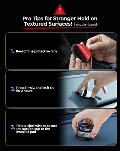 Miniatura 8 de DIMONCOAT Magsafe - Soporte magnético de teléfono para automóvil (succión de 109 libras+2800 gf magnético), soporte de teléfono con ventosa de