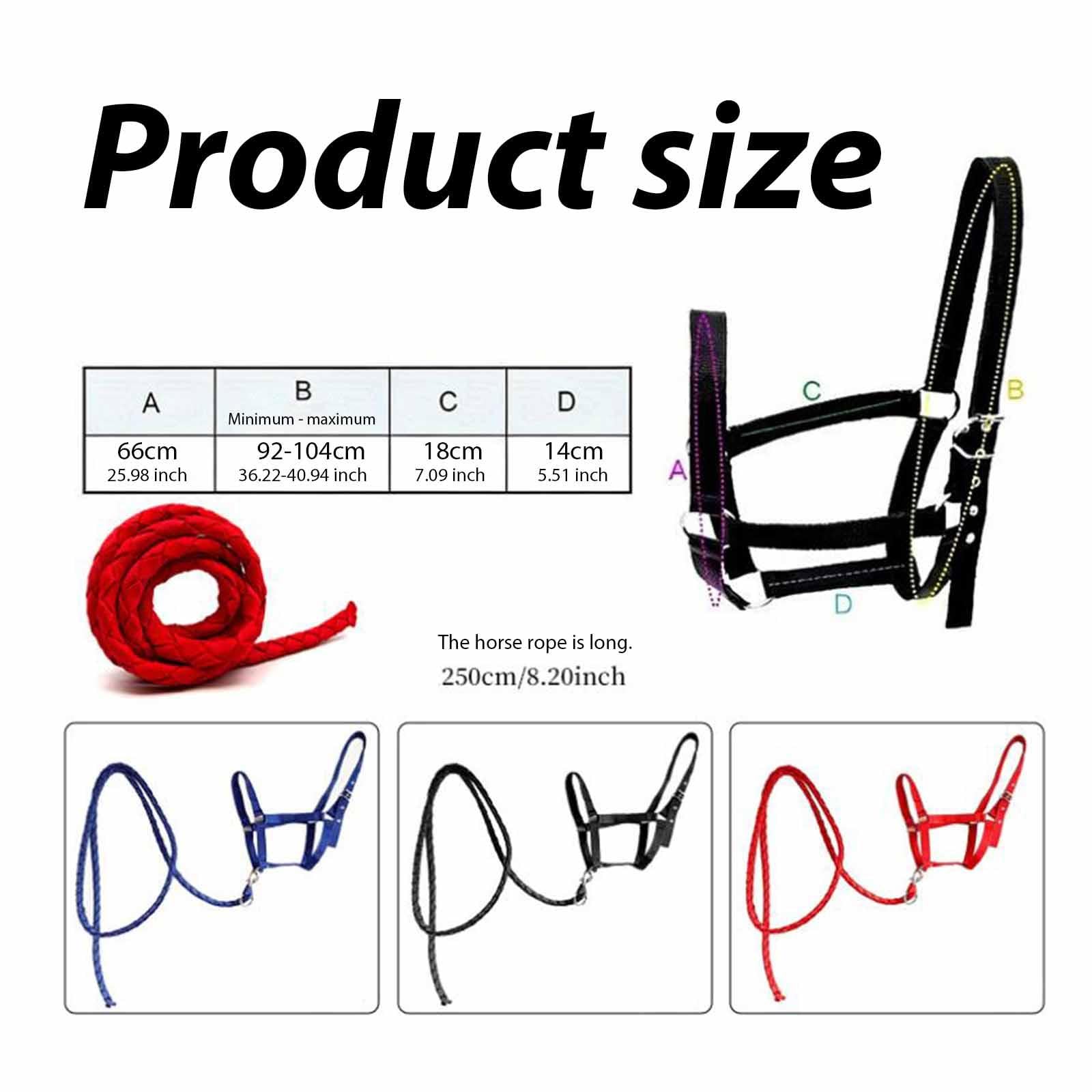 LOVIVER Cavezza per Cavallo con Redine Imbracatura Regolabile in Nylon Durevole Attrezzatura per Equitazione con Comfort Superiore Adatta a Raduni E