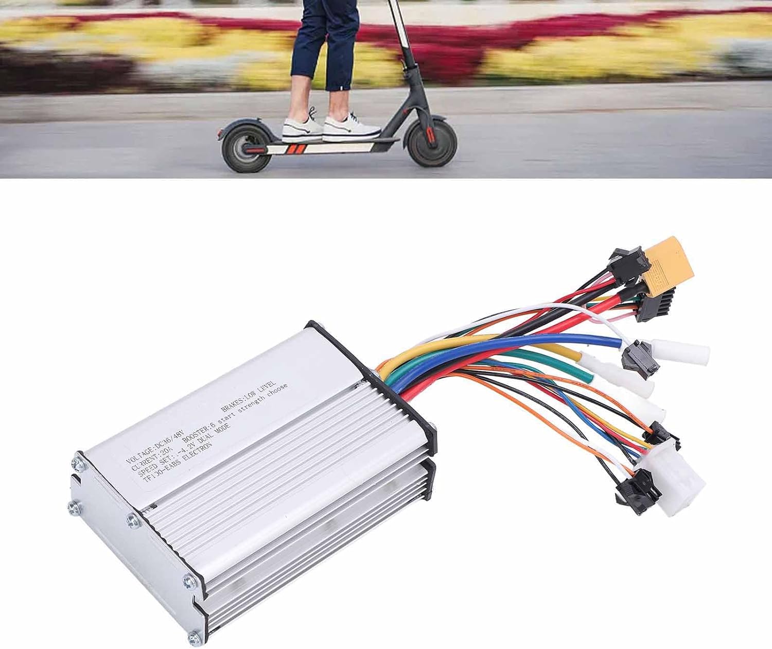 36V 48V Brushless Motor Controller, 20A Electric Scooter Replacement - Efficient Energy Use, Multiple Safety Features, Smooth Acceleration for E - Bike and Scooter