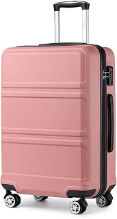 KONO Trolley Suitcase, Travel Suitcase M (55 cm) Rose-gold