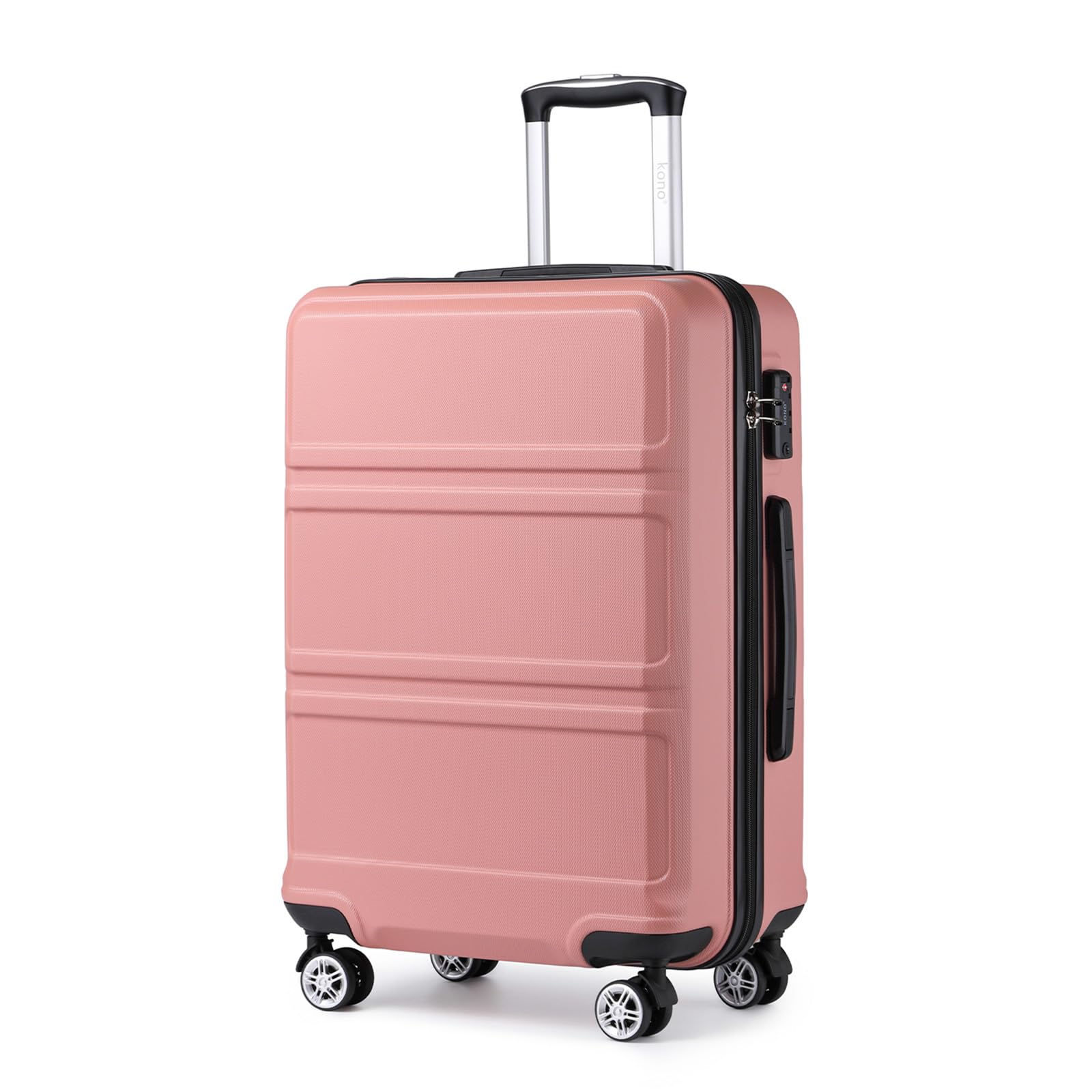 KONO Koffer Hartschalenkoffer, ABS+PC Trolley mit TSA Schloss, 360° Leisen Rollen,Klein/Mittelgroß/Groß/Großer Reisekoffer für Langreisen-und Kurz,S/M/L/XL/XXL