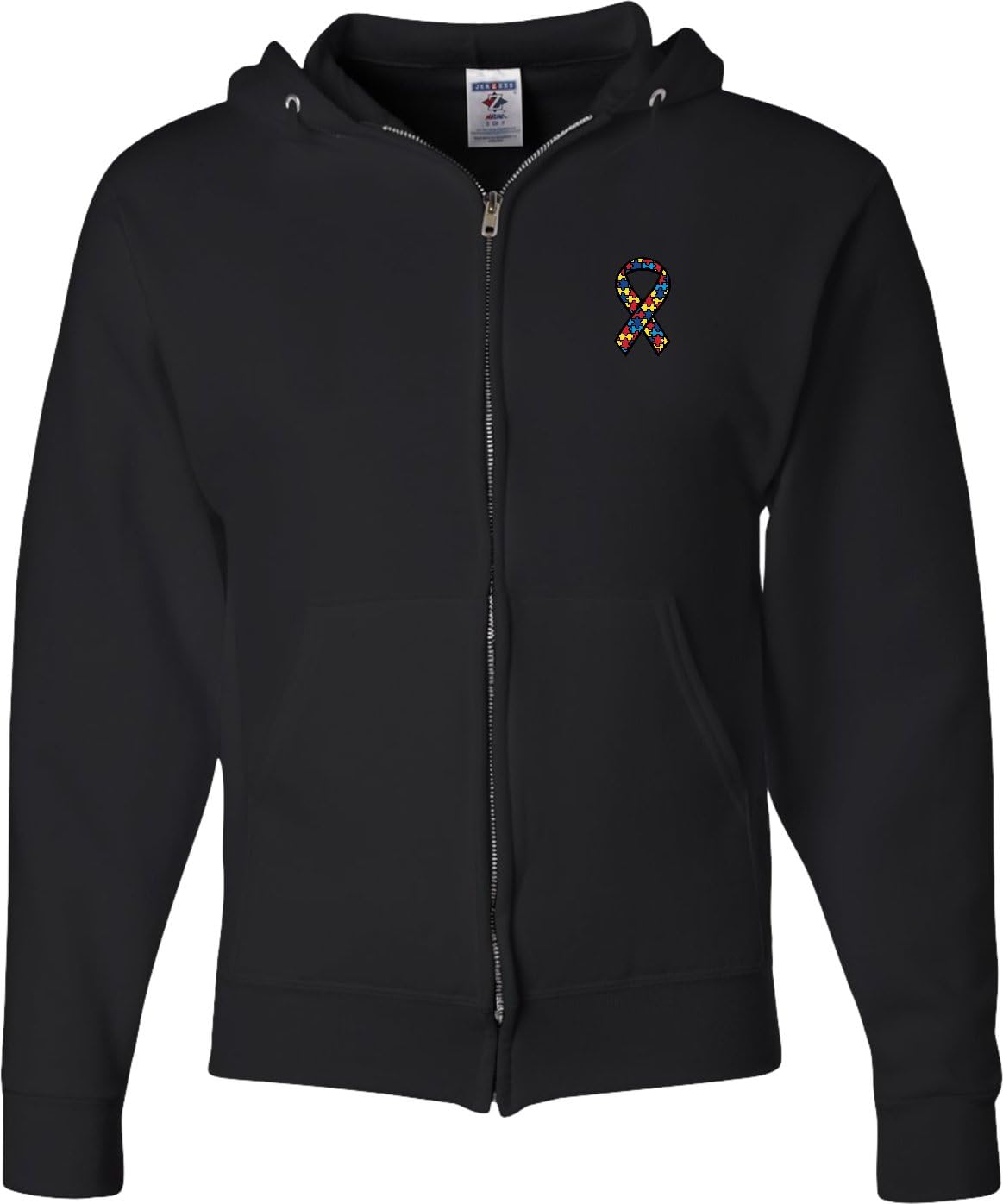 Buy Cool Shirts Autism Ribbon Pocket Print Full Zip Hoodie