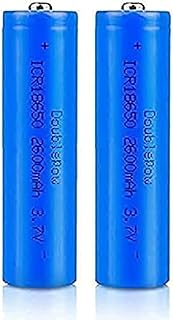 Ba, 3.7v Ba, 2600mAh Large Capacity Ba ium Ion Ba for Flashlight, Doorbells, Headlamps, RC Cars Etc(2 Pack)