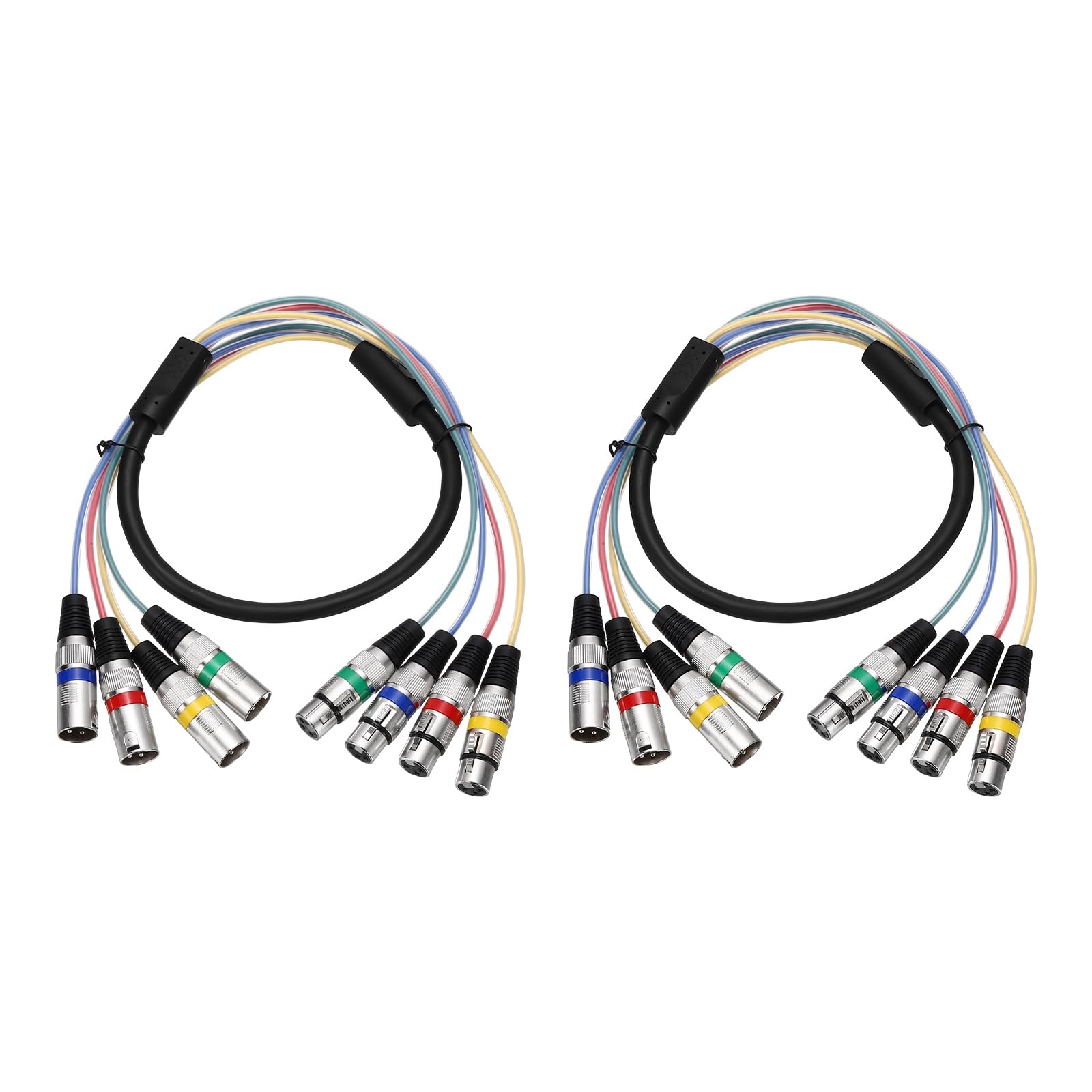 QUARKZMAN 2 Piezas Cable Multicable XLR 4 Canales 4 Cables XLR