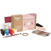 Jovi | Pottery Kit for Adults and Beginners | 1.1 lb Air Dry Clay, Tempera Paints, Sculpting Tools | No Oven Needed, Non-Toxic, Step-by-Step Guide | Creative Craft Set for Home Pottery