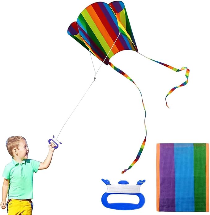 NUDFSY Pocket Kite, Kites for Children, 1 Set Rainbow Kite Colorful