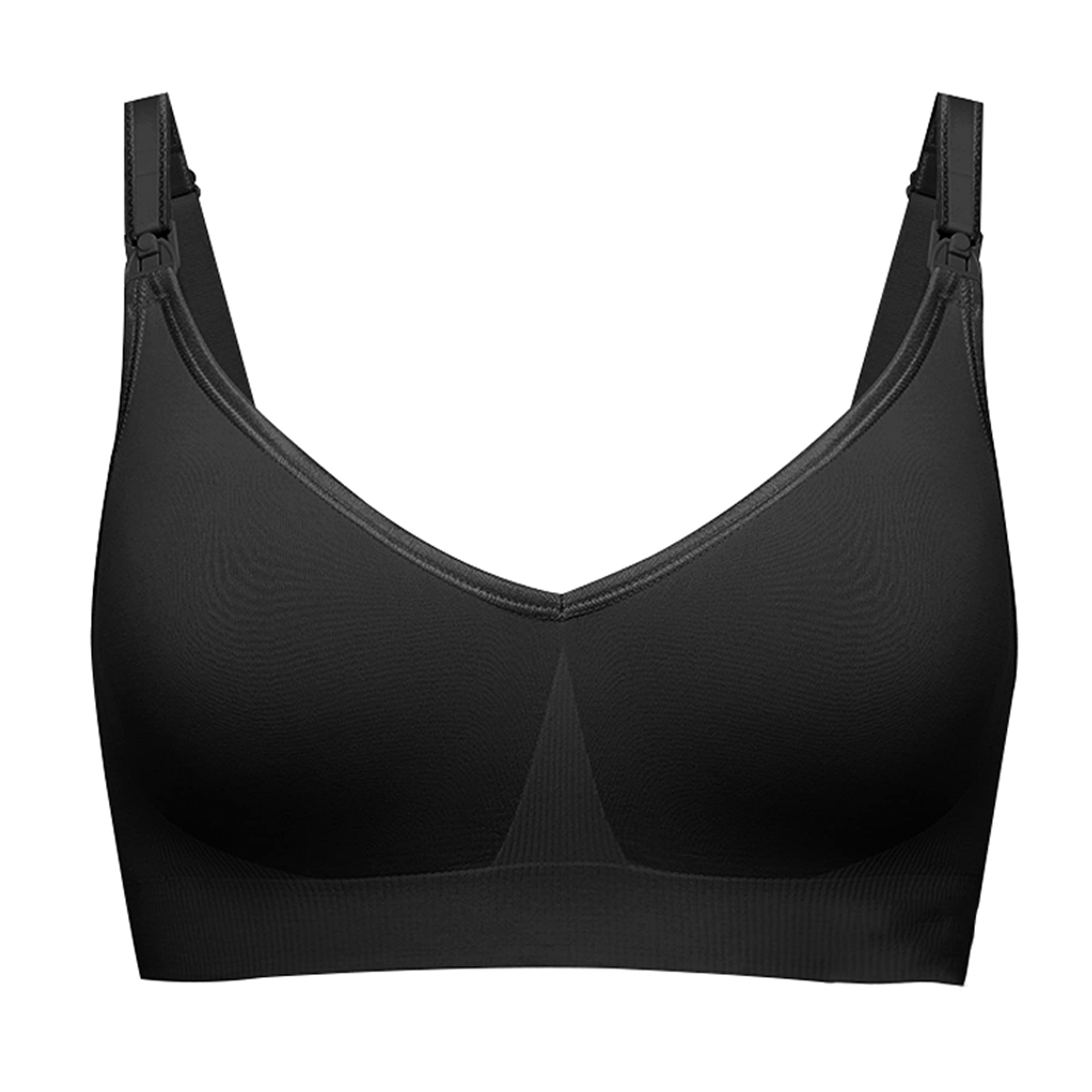 WENJUN Reggiseno per allattamento maternità da donna, senza ferretto clip down morbido sostegno reggiseni, gravidanza dormire e allattamento bralette (colore: nero, taglia: 75B)