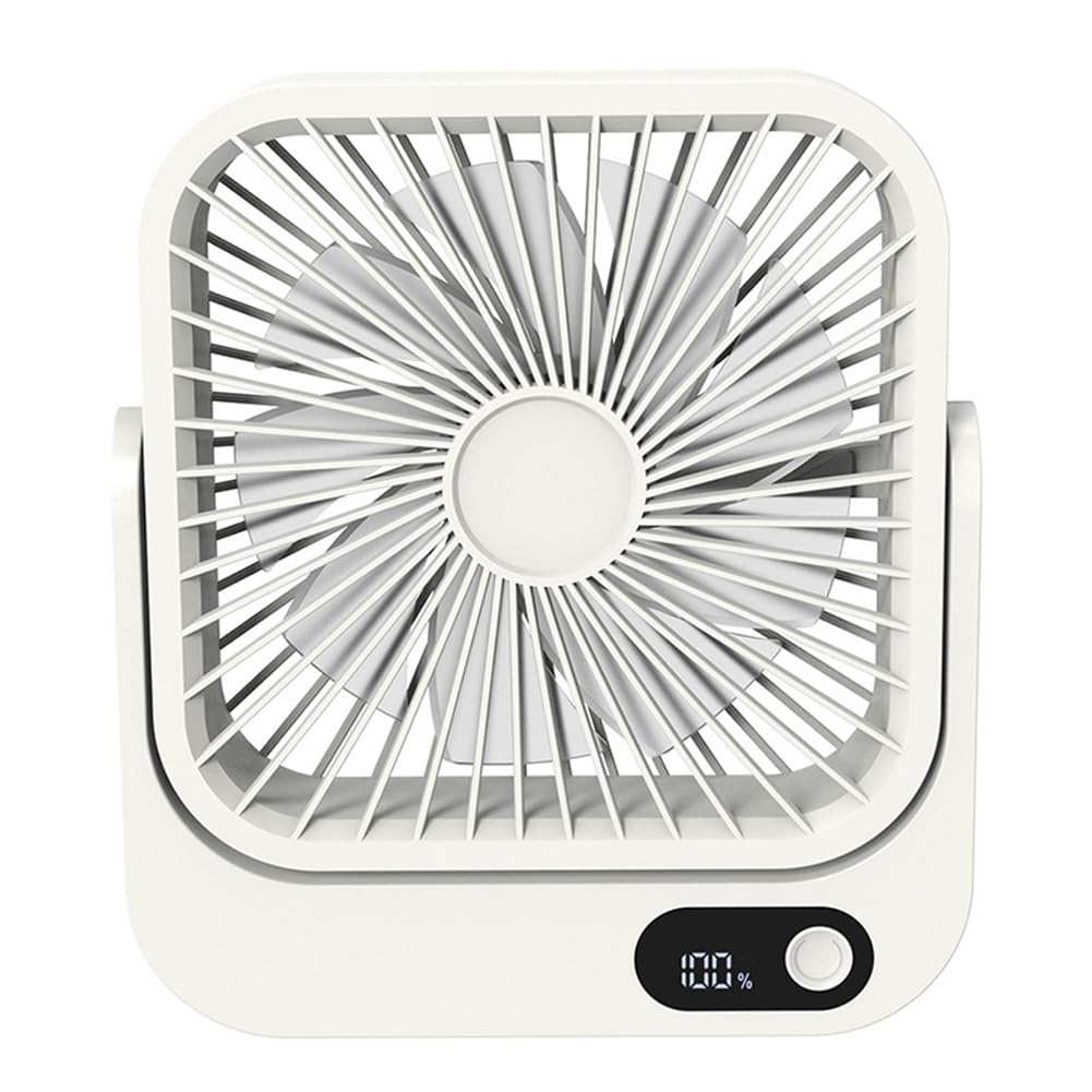Ventilateur magnétique portable 5000 mAh rechargeable USB pour cabine de bateau - Blanc