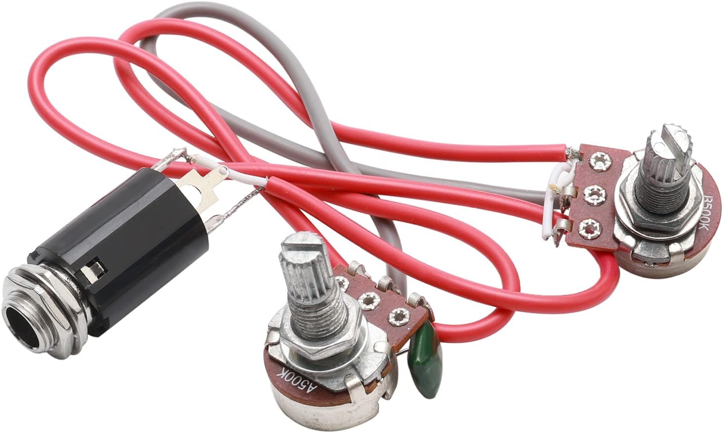Unxuey Prewired Electric Guitar Wiring Harness A500k B500K Pots Toggle Switch
