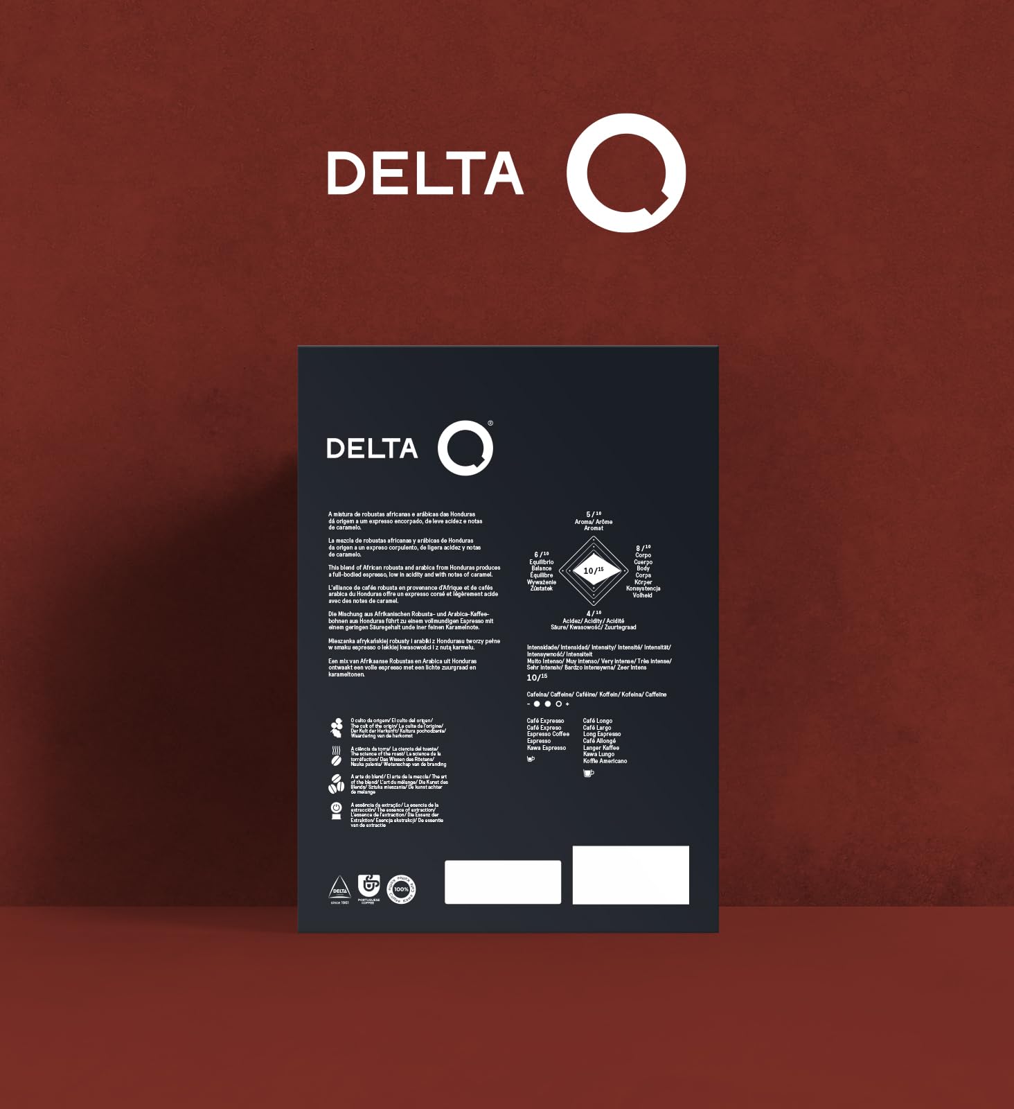 Pack Ahorro Cápsulas Café Delta Q AQtivus 100 + Qalidus 100 – Espresso Intenso y Muy Intenso, Notas de Frutos Secos y Caramelo