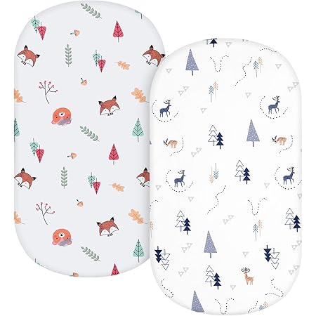 Amazon Com Bassinet Fitted Sheets Compatible With Chicco Lullago Bassinet And Chicco Close To You 3 In 1 Bedside Sleeper Snuggly Soft Jersey Cotton Fits Perfectly On 19 X 32 Mattress Grey Mint 2 Pack Baby