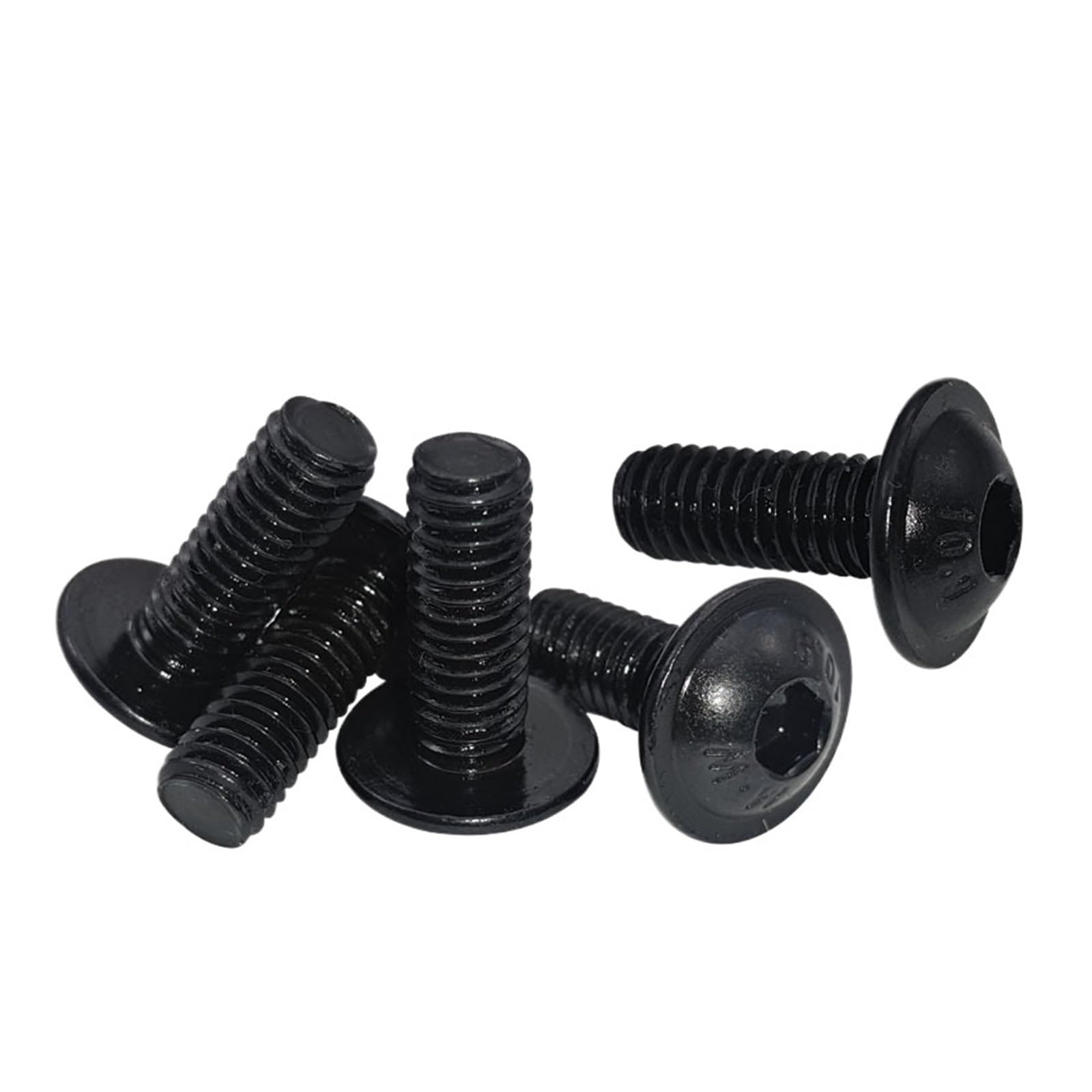 10 Teile/los M3 M4 M5 M6 M8 M10 Innensechskant Flansch Linsenkopfschrauben 10,9 Hohe Festigkeit Schwarz Schrauben Länge 6mm Bis 40mm(30mmx 10pcs,M10)