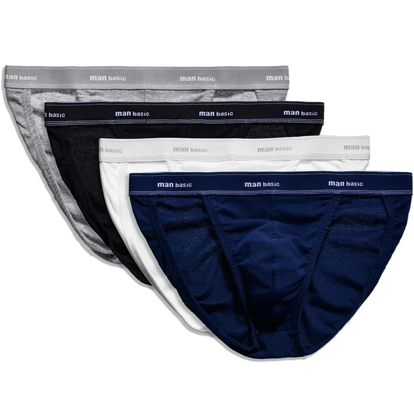 Slip Uomo in Biancheria Intima di Cotone da 5 Pezzi per Uomini Slip Sexy S-4Xl-5 Bianco-3Xl (87,5-100 kg)