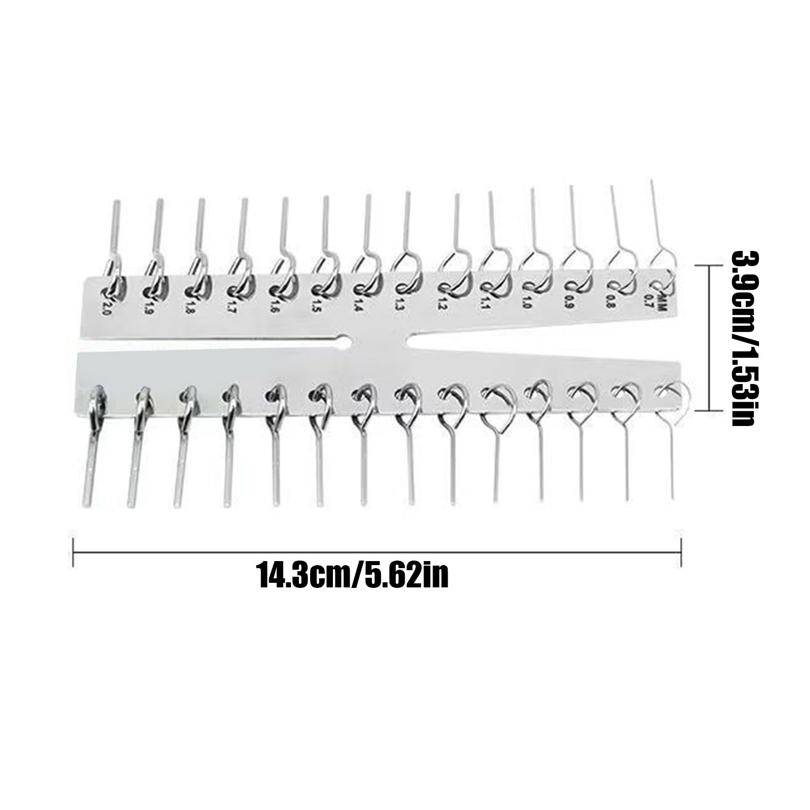 Jauge De Tube Capillaire,Appareil De Mesure En Acier Inoxydable - Règle Diamètres Int Ext Tuyaux | Pour HVAC Réfrigération Machines Industrielles Technicien Ingénieur