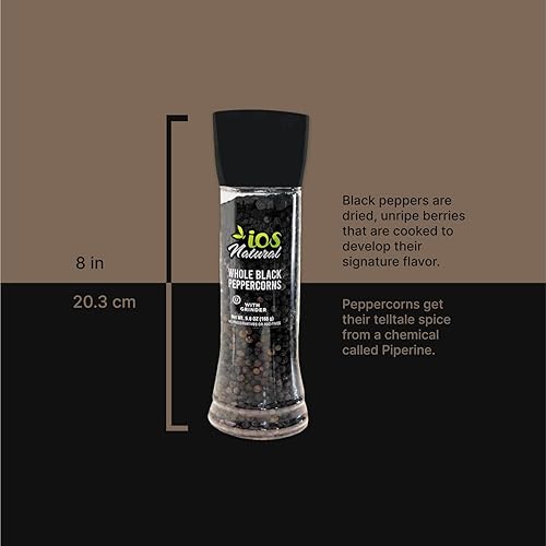 Miniatura 3 de IOS Natural Variedad de sal marina con molinillo (granos de pimienta negra entera)