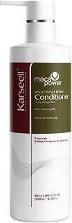 Karseell MACA CARE SYSTEM Après‑Shampooing Réparateur Hydratant Nourrissant Cheveux Secs Abîmés Teints Anti‑Frisottis Brillance Douceur Argan Maca Tous Types Cheveux Sans Sulfates ni Parabènes 500 ml