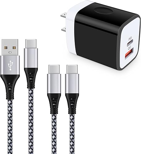 Paquete de 3 cargadores rápidos USB C de 20 W para Google Pixel 6a 6 Pro 5a 5 4 XL Samsung Galaxy A53 A73 A72 A52 A33 A32 A13 S22 S21 S20 PDQC 30