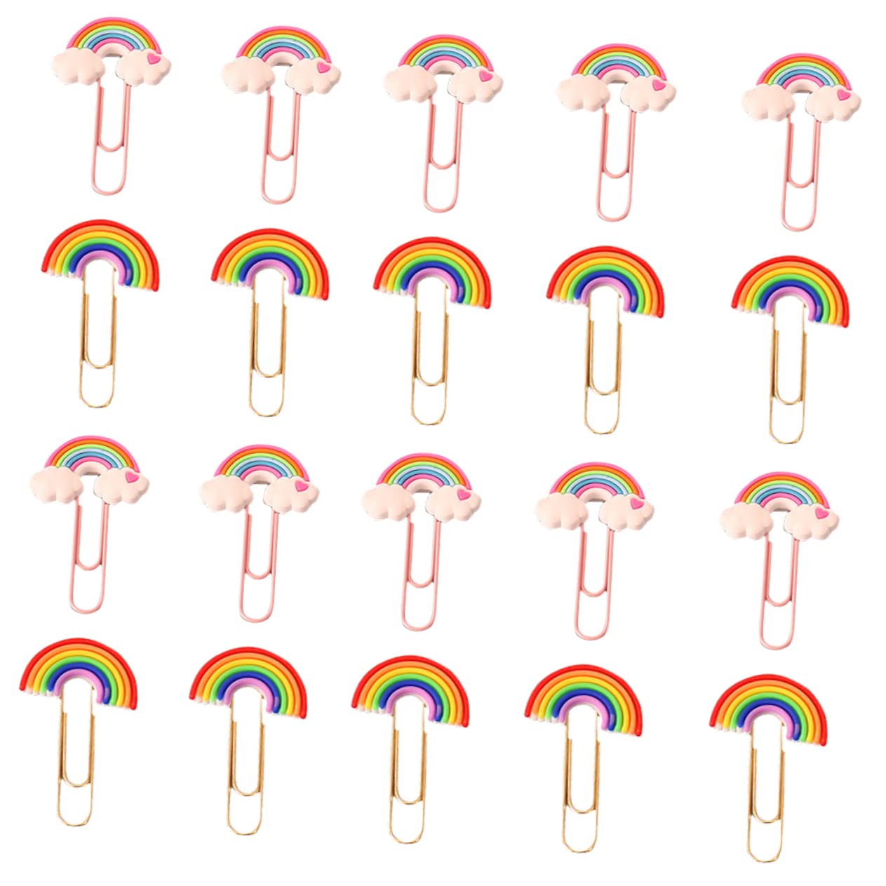 NUOBESTY 60stücke Bunte Büroklammern Im Regenbogen-design Niedliche Lesezeichen Und Vielseitige Dokumentenklammern Für Schule Und Büro Für -projekte Organisation Von Unterlagen