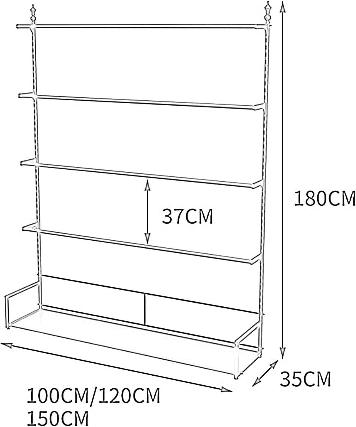 Clothing Store Underwear Rack, Modern Retail Display Stand, Multi-Layer Bra Socks Panties Scarves Swimwear Shorts Slippers Storage Hangers, Boutique Commercial Shelves (Color : Gold, Size :