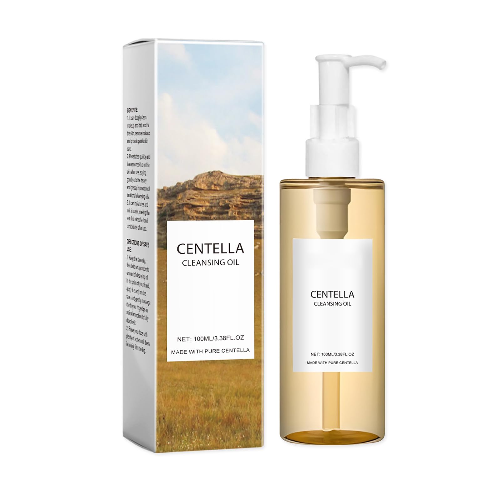 Sonew Sonew Huile Nettoyante Centellas, Nettoyant Doux pour le Visage avec Vitamine E et Extrait de Centellas pour le Démaquillage, 100 Ml (100ml) (100ml)