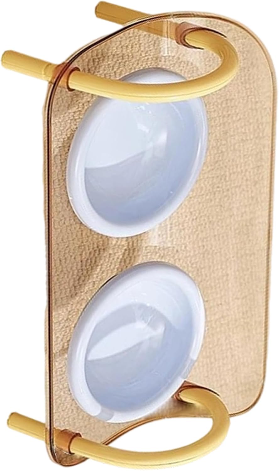 Raised Cats Food Water Bowl Slow Feeder Double Nonslip Base Slow Feeding Tool for Portion Control and Easy Spillproof Cats Feeding