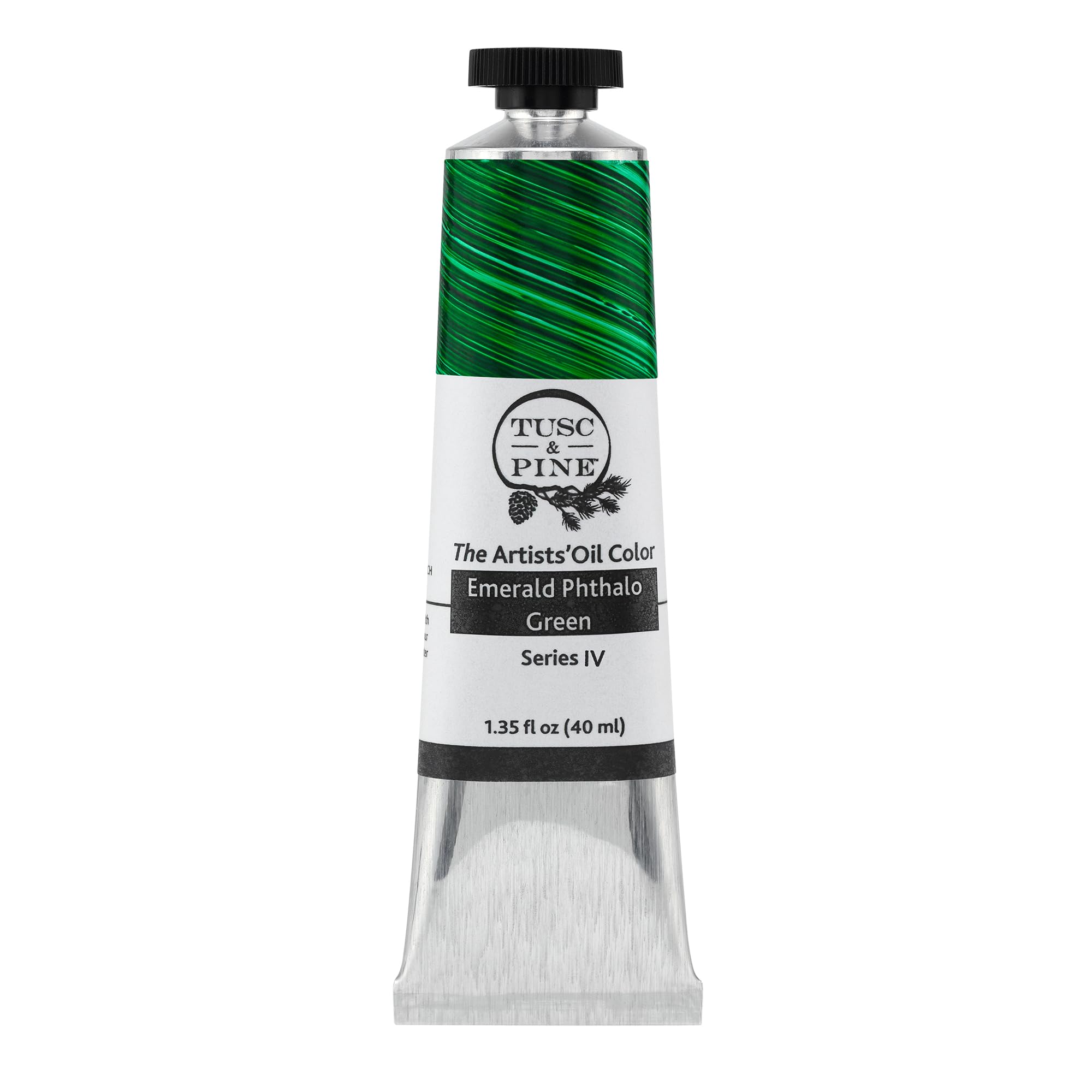 Tusc and Pine oil paint tube in Emerald Phthalo Green