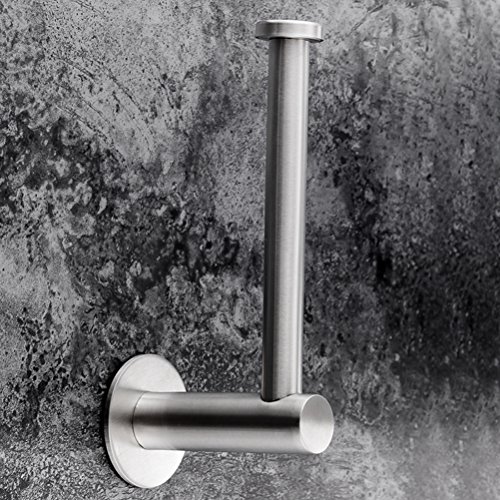 Self Adhesive Toilet Paper Holder, Wilifdom Bathroom Lavatory Toilet Stainless Steel Tissue Paper Roll Towel Holder -Sus 304 Brushed Stainless Steel Dispenser Wall Mount #TOP3