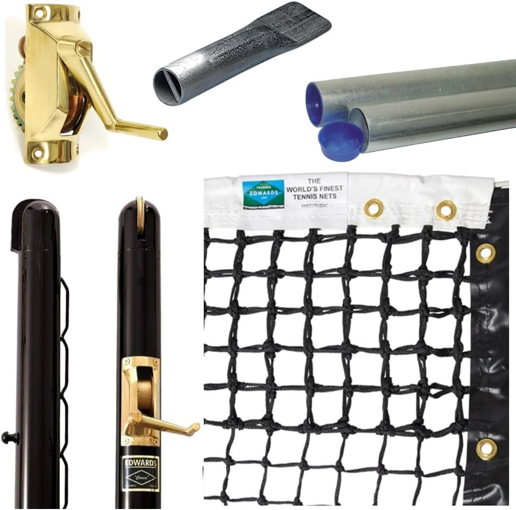 Edwards 42’ 3.0mm Outback Double Center Tennis Net – Optional Seasonal Court Maintenance Kit