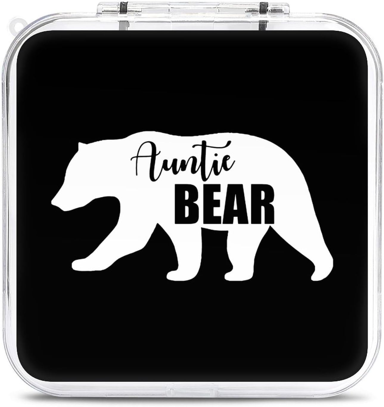 Auntie Bear Game Card Case Compatible with Switch Portable Storage Box with 12 Game Card Slots for Home Travel